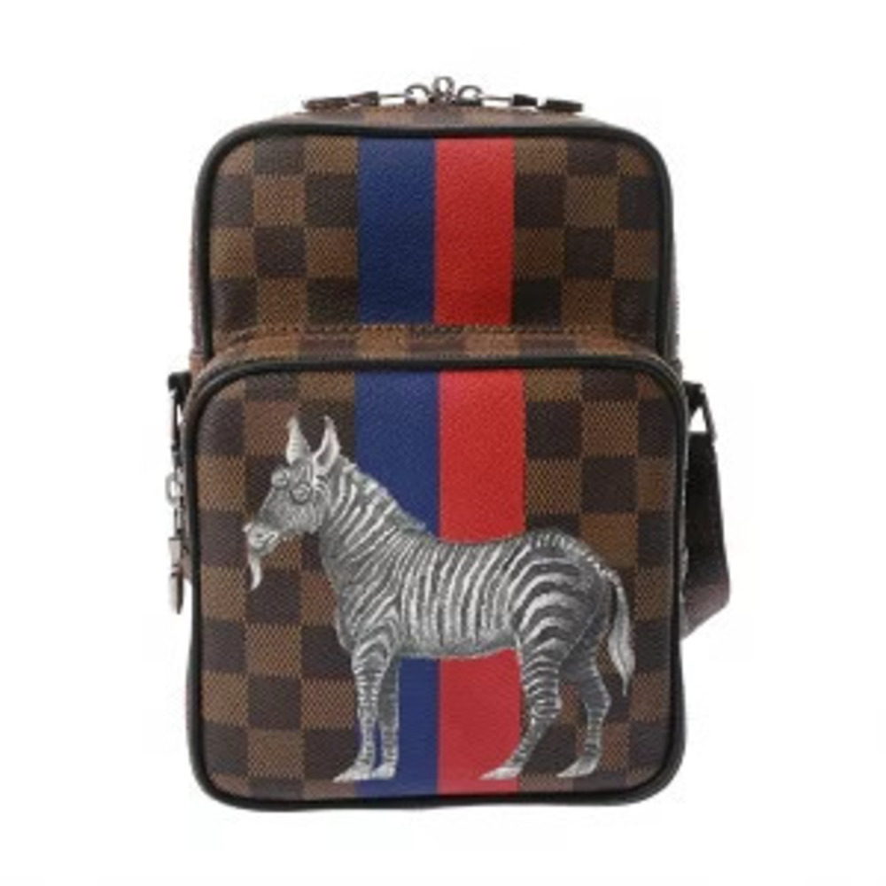 Louis Vuitton Damier Savane Amazon Chepman Brothers Canvas Shoulder Bag Brown